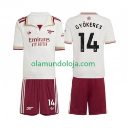 Camisola Arsenal Viktor Gyokeres 14 Criança Equipamento Terceiro 2025-2026 Manga Curta